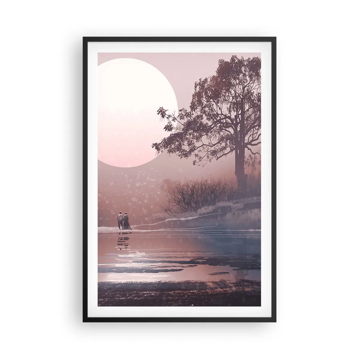 Pôster com moldura preta - Maravilhas da noite - 61x91 cm