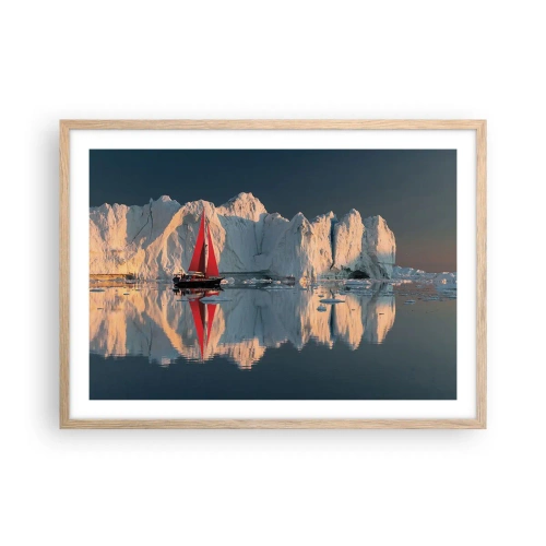 Pôster com moldura de carvalho claro - No fim do mundo - 70x50 cm