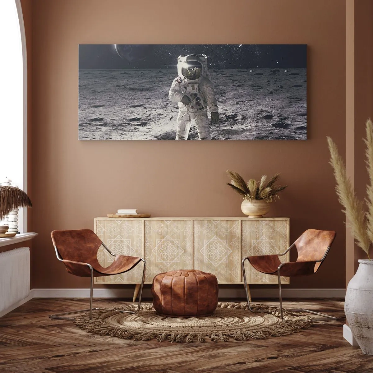 Quadro em tela - Saudações da Lua - 90x30 cm