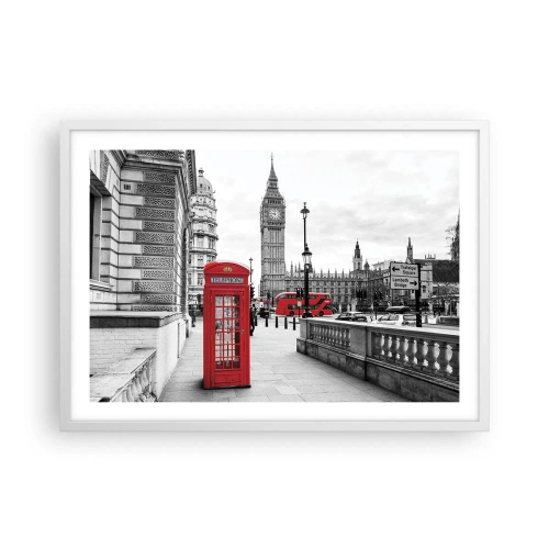 Pôster em moldura branca - Sem dúvida, Londres - 70x50 cm
