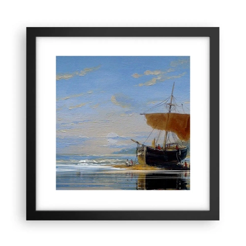 Pôster com moldura preta - Água, terra, ar - 30x30 cm