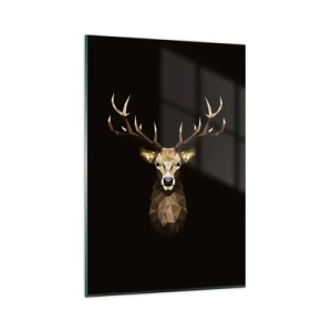 Quadro em vidro - Veado cubista - 80x120 cm