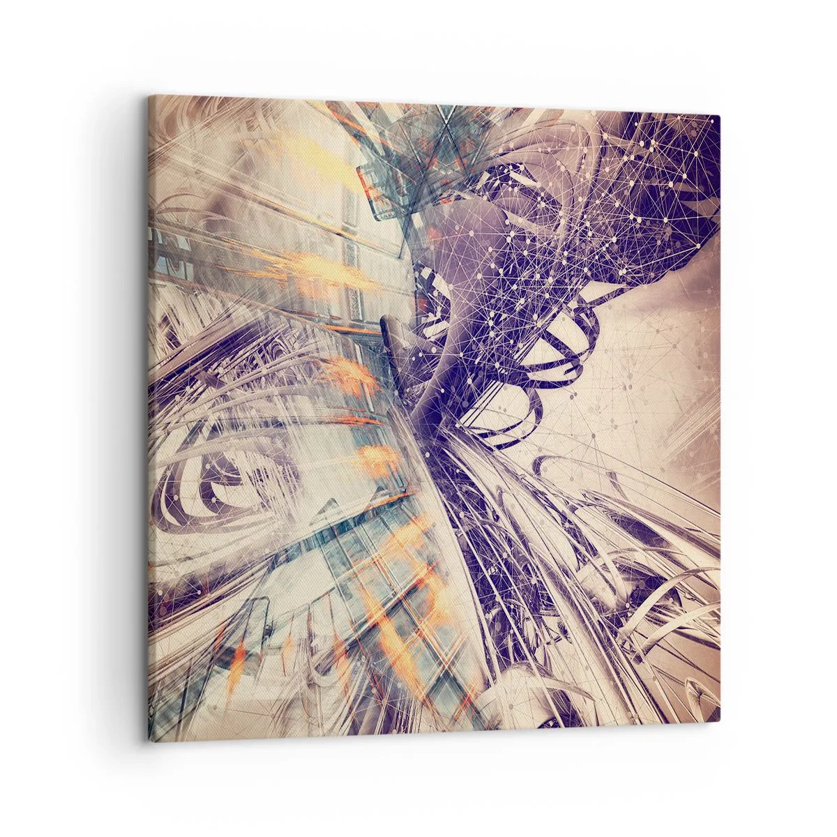 Quadro em tela - Com muita pressa - 50x50 cm