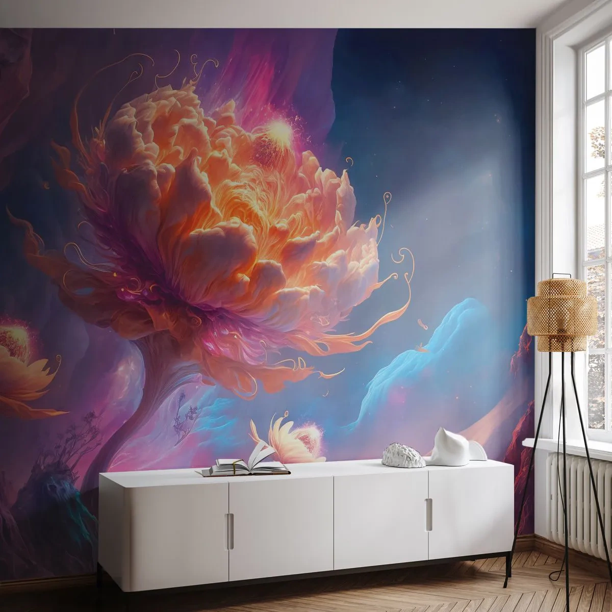 Papel de Parede Premium Sand - Outro mundo - Fantástico, Terra, Flores - 100x70 cm