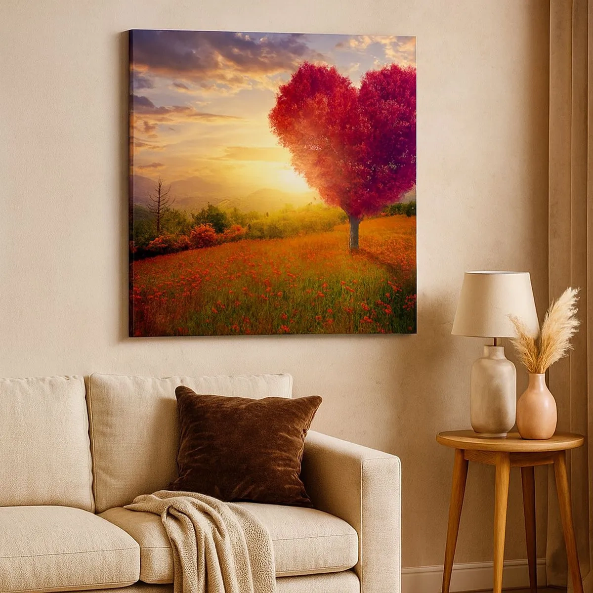 Quadro em tela - De tocar o coração - 30x30 cm