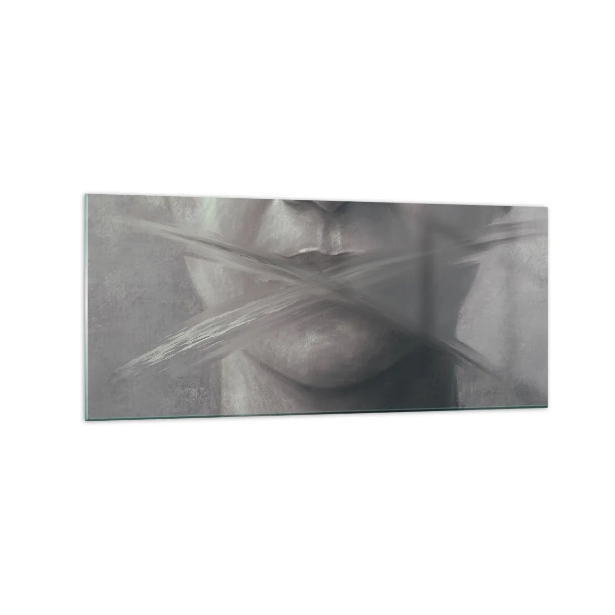 Quadro em vidro - Nem uma palavra - 120x50 cm