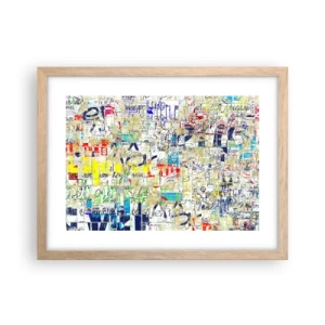 Pôster com moldura de carvalho claro - Simplesmente agradável aos olhos - 40x30 cm