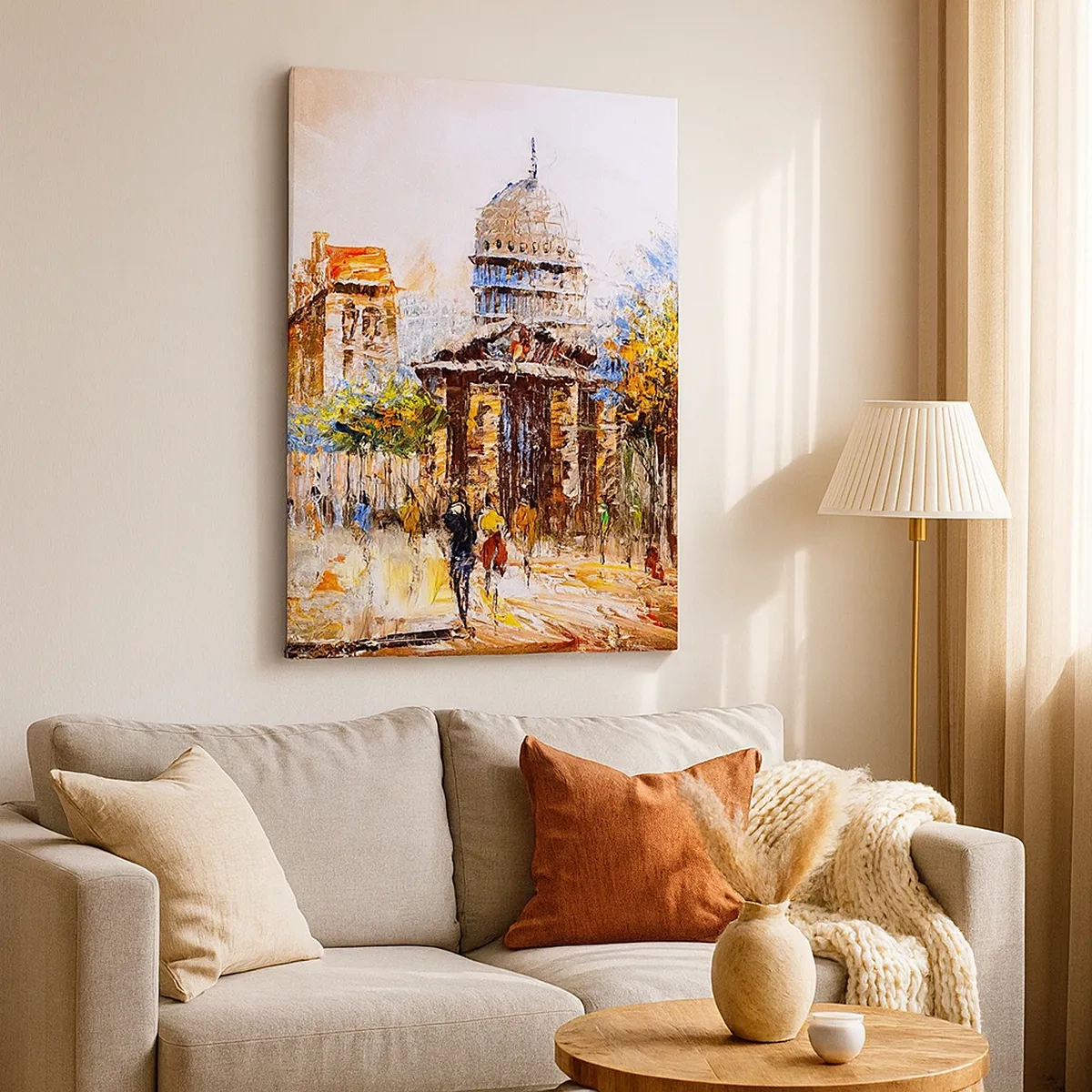 Quadro em tela - Passeio por Paris - 50x70 cm