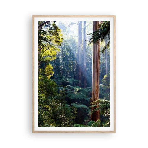 Pôster com moldura de carvalho claro - Um conto de fadas da floresta - 70x100 cm