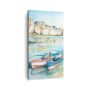 Quadro em tela - Paisagem em azul - 45x80 cm