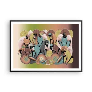 Pôster com moldura preta - Uma grande festa se aproxima - 100x70 cm