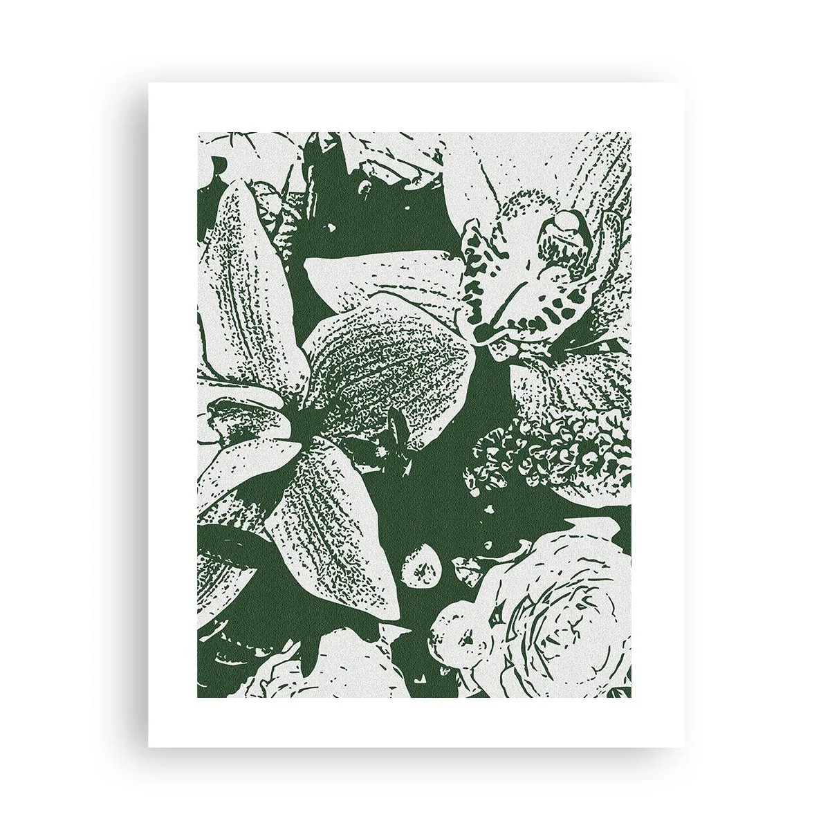 Pôster - Bouquet - o mundo do verde - 40x50 cm