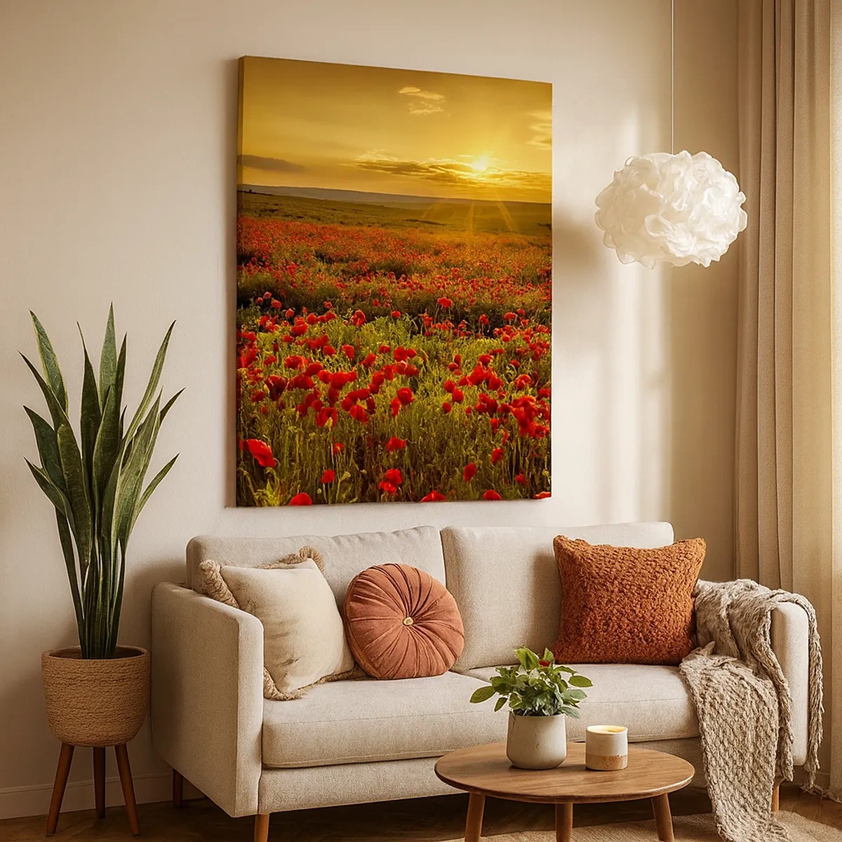 Quadro em tela - Entre o farfalhar da onda de prados, entre o dilúvio das flores - 50x70 cm