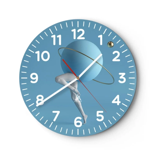 Relógio de parede - Relógio em vidro - Planetas a enlouquecer - 40x40 cm