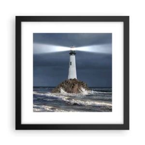 Pôster com moldura preta - Aqui... aqui... aqui! - 30x30 cm