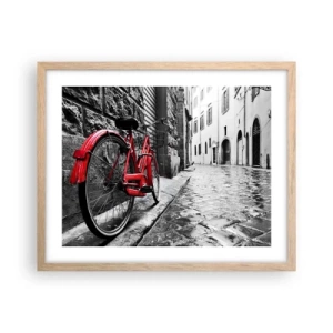 Pôster com moldura de carvalho claro - A verdadeira beleza não envelhece - 50x40 cm