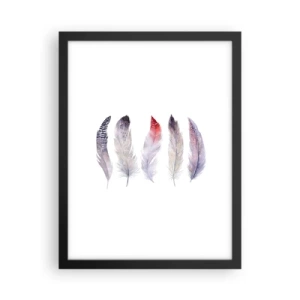 Pôster com moldura preta - Delicadas como uma névoa multicolorida - 30x40 cm