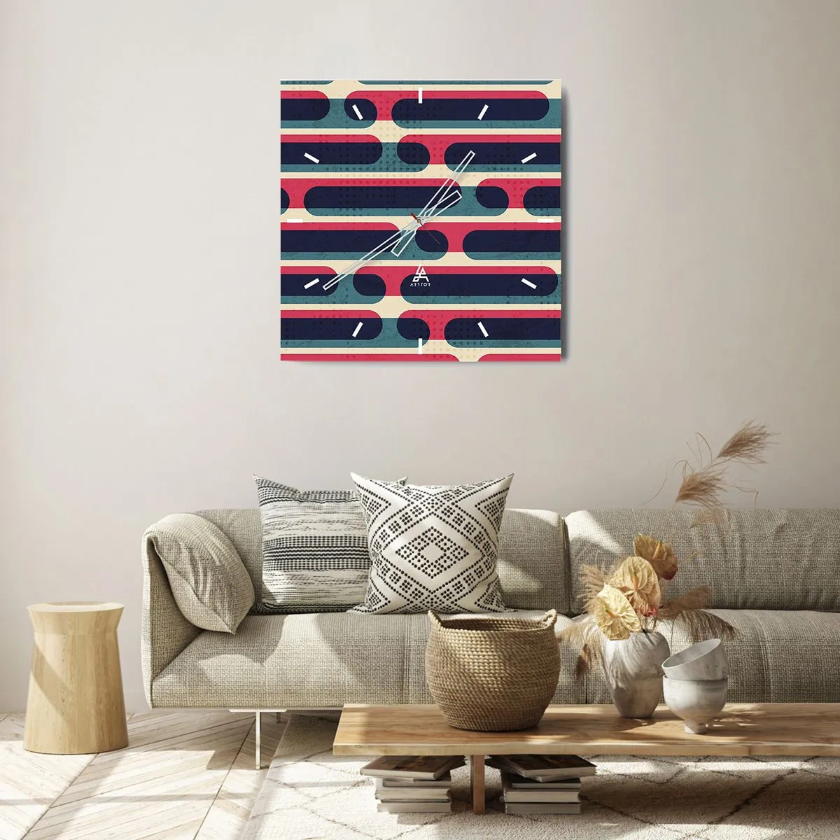 Relógio de parede - Relógio em vidro - Avançado e profundo - 30x30 cm