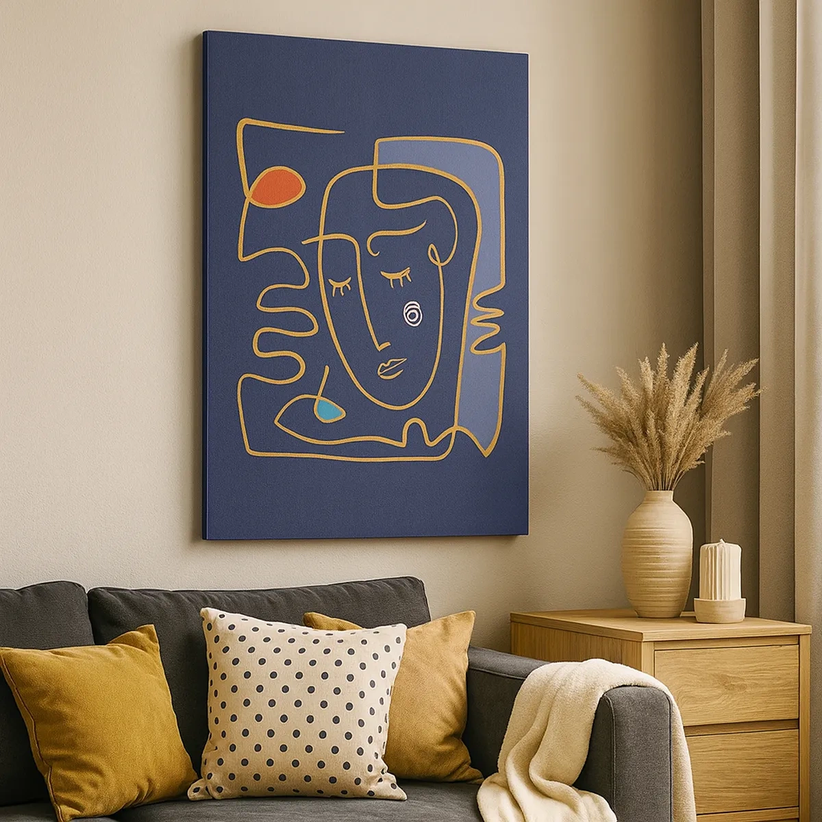 Quadro em tela - Nos pensamentos - 50x70 cm