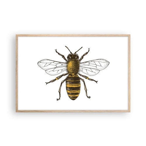 Pôster com moldura de carvalho claro - Linda e boa - 91x61 cm