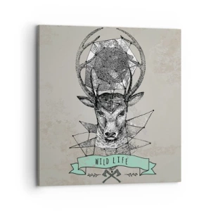 Quadro em tela - A Visão de Santo Hubertus - 70x70 cm