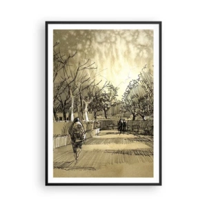 Pôster com moldura preta - Um momento capturado por uma pena - 70x100 cm