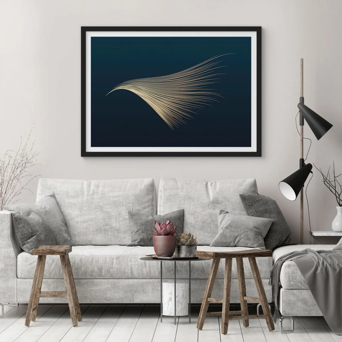 Pôster com moldura preta - Como o cabelo de um anjo - 91x61 cm