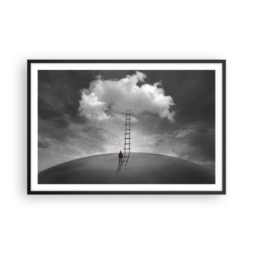 Pôster com moldura preta - Tudo é possível - 91x61 cm