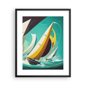 Pôster com moldura preta - Boa sorte com os elementos - 40x50 cm