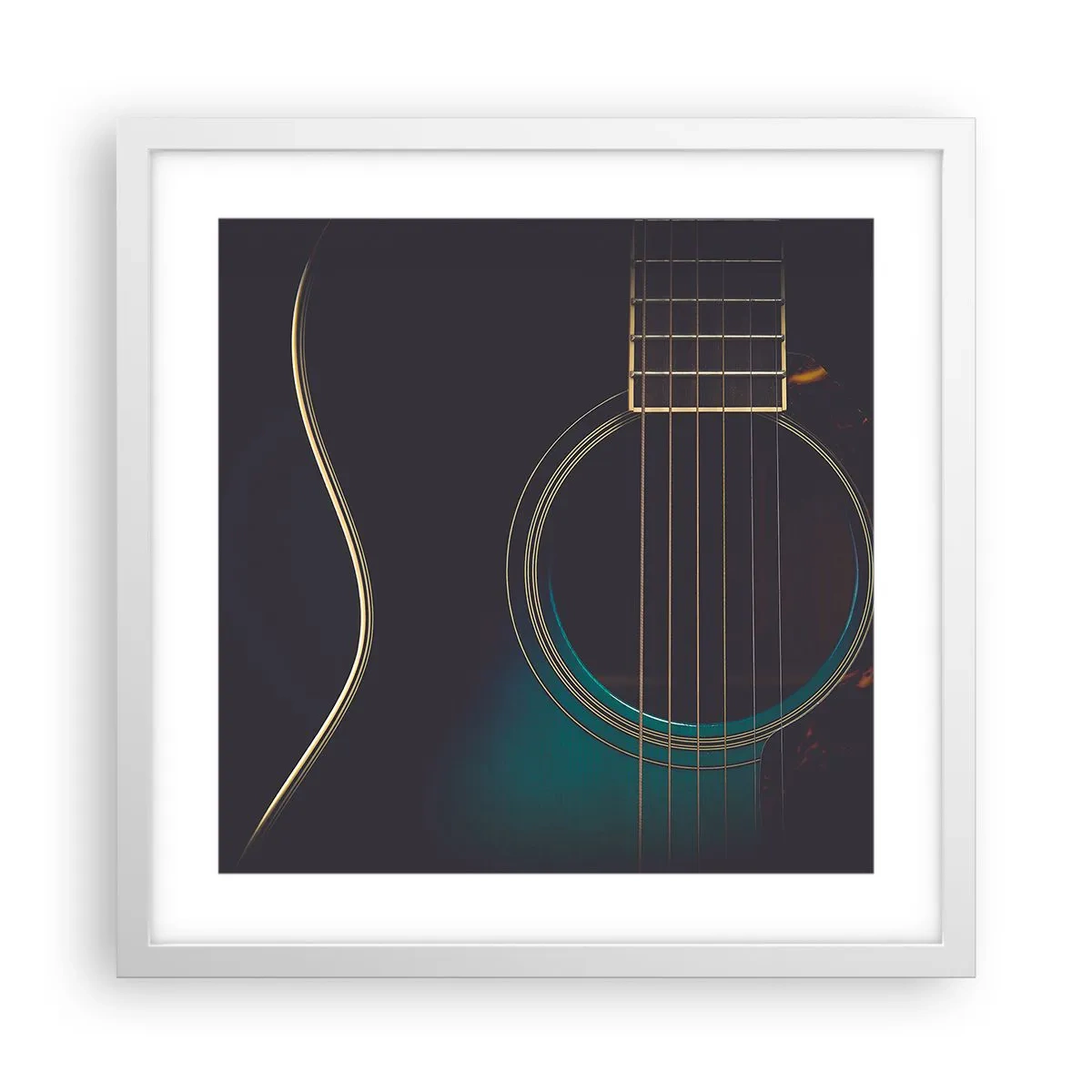 Pôster em moldura branca - Um momento antes de soar - 40x40 cm