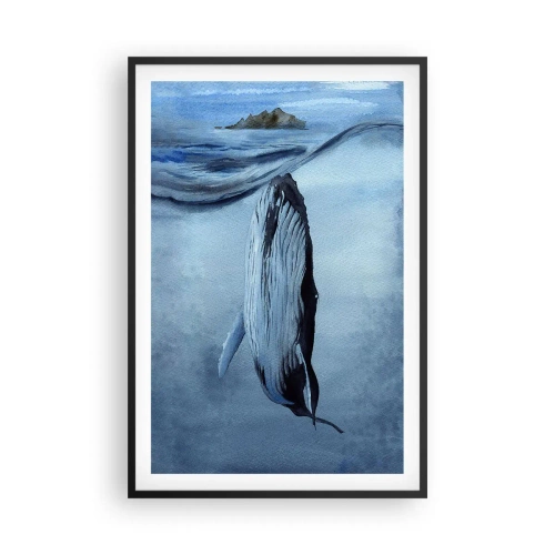 Pôster com moldura preta - Dois mundos do norte - 61x91 cm