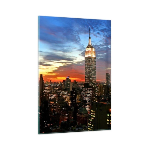 Quadro em vidro - Noite Brilhante Americana - 80x120 cm