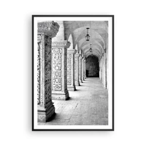 Pôster com moldura preta - E para onde...? - 70x100 cm