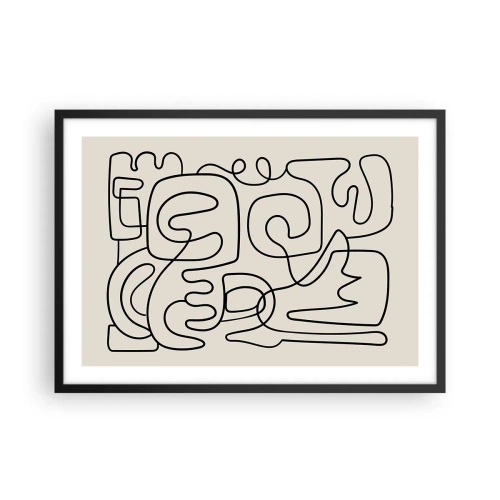 Pôster com moldura preta - Na trilha - 70x50 cm