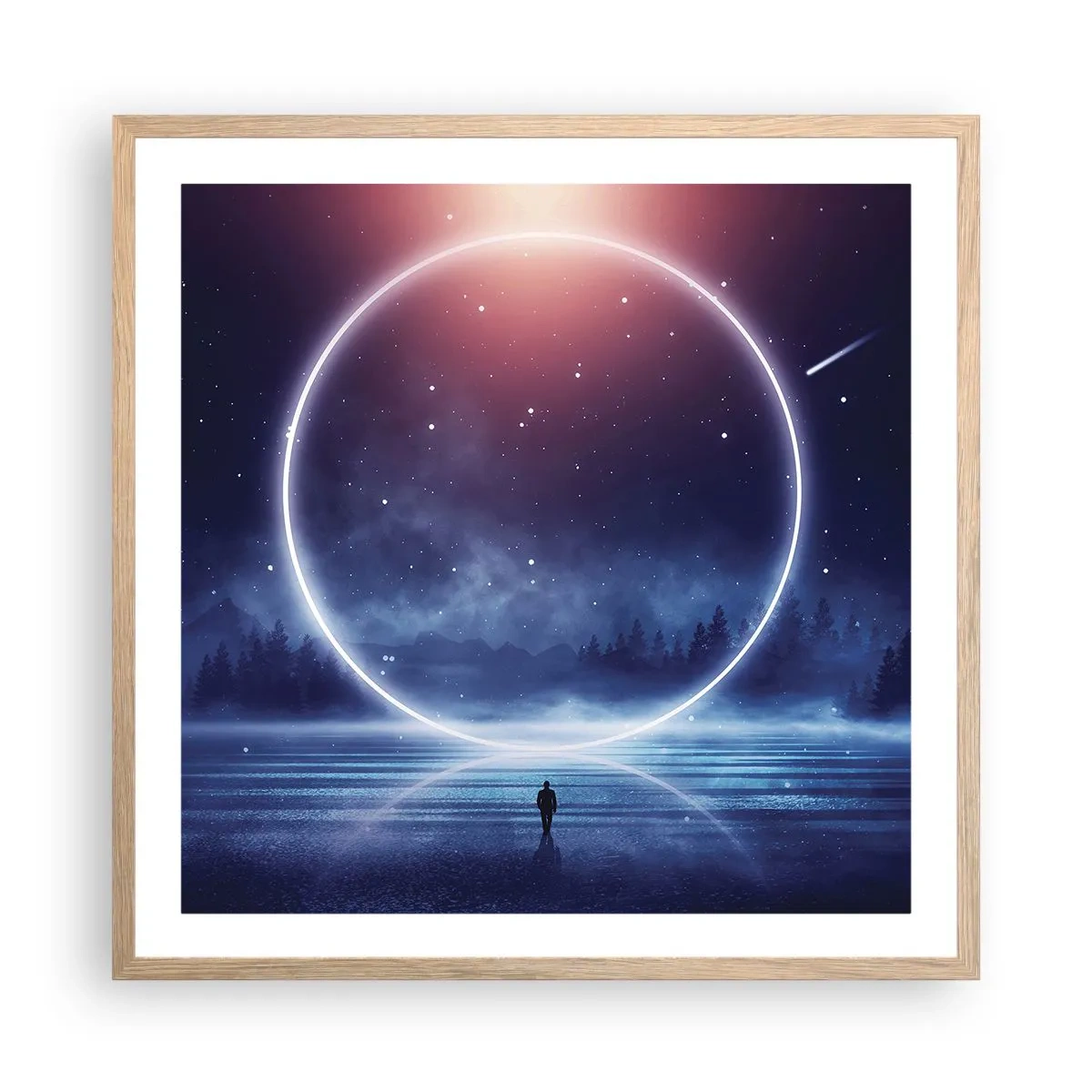 Pôster com moldura de carvalho claro - Eles já estão aqui... - 60x60 cm