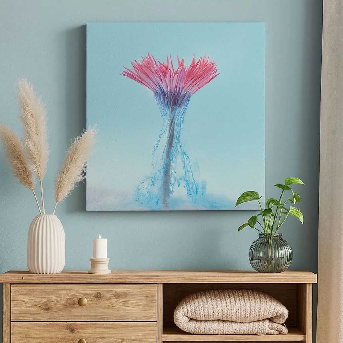 Quadro em tela - Num abraço revigorante - 30x30 cm