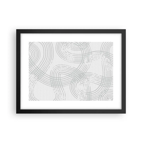 Pôster com moldura preta - Não existe caminho reto - 40x30 cm