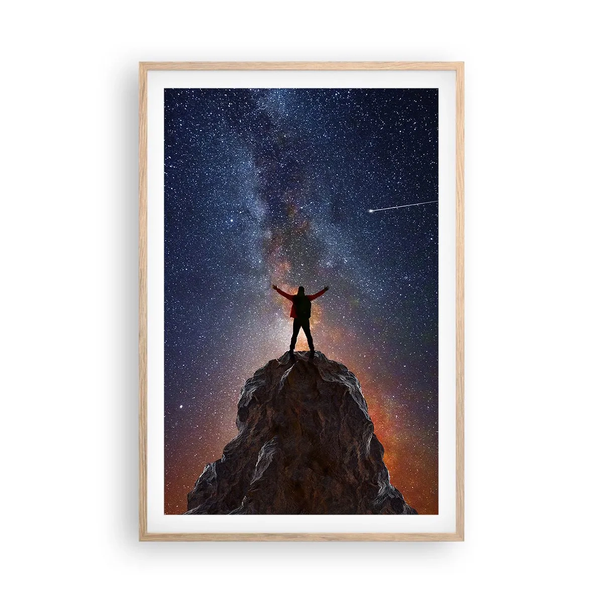 Pôster com moldura de carvalho claro - A força está comigo! - 61x91 cm