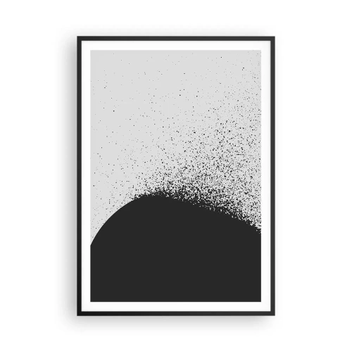 Pôster com moldura preta - Movimento das moléculas - 70x100 cm