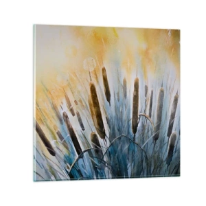 Quadro em vidro - O frio da água, o calor do sol - 30x30 cm