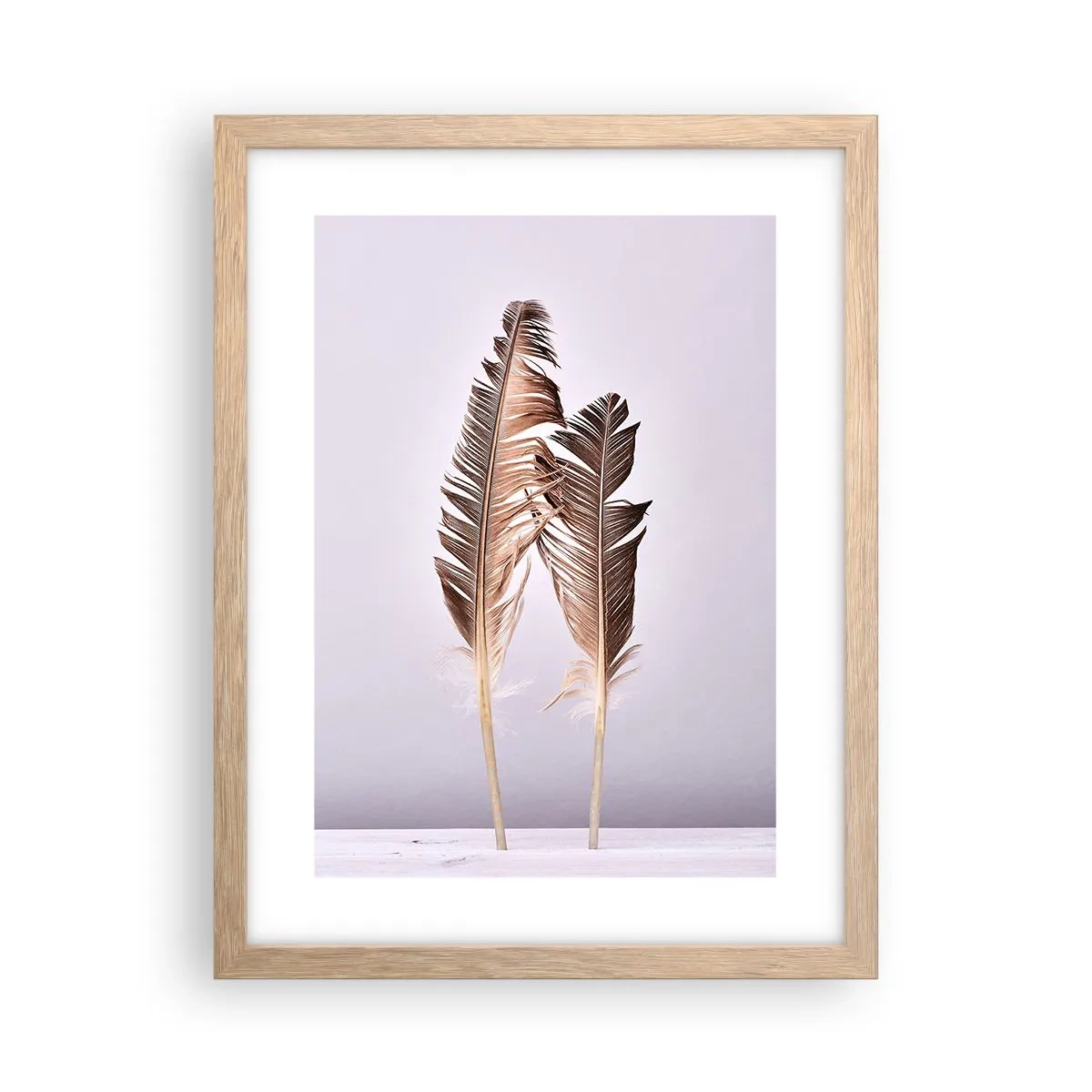 Pôster com moldura de carvalho claro - Contra o nada - 30x40 cm