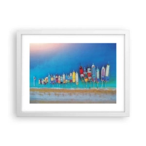 Pôster em moldura branca - Vista panorâmica - 40x30 cm