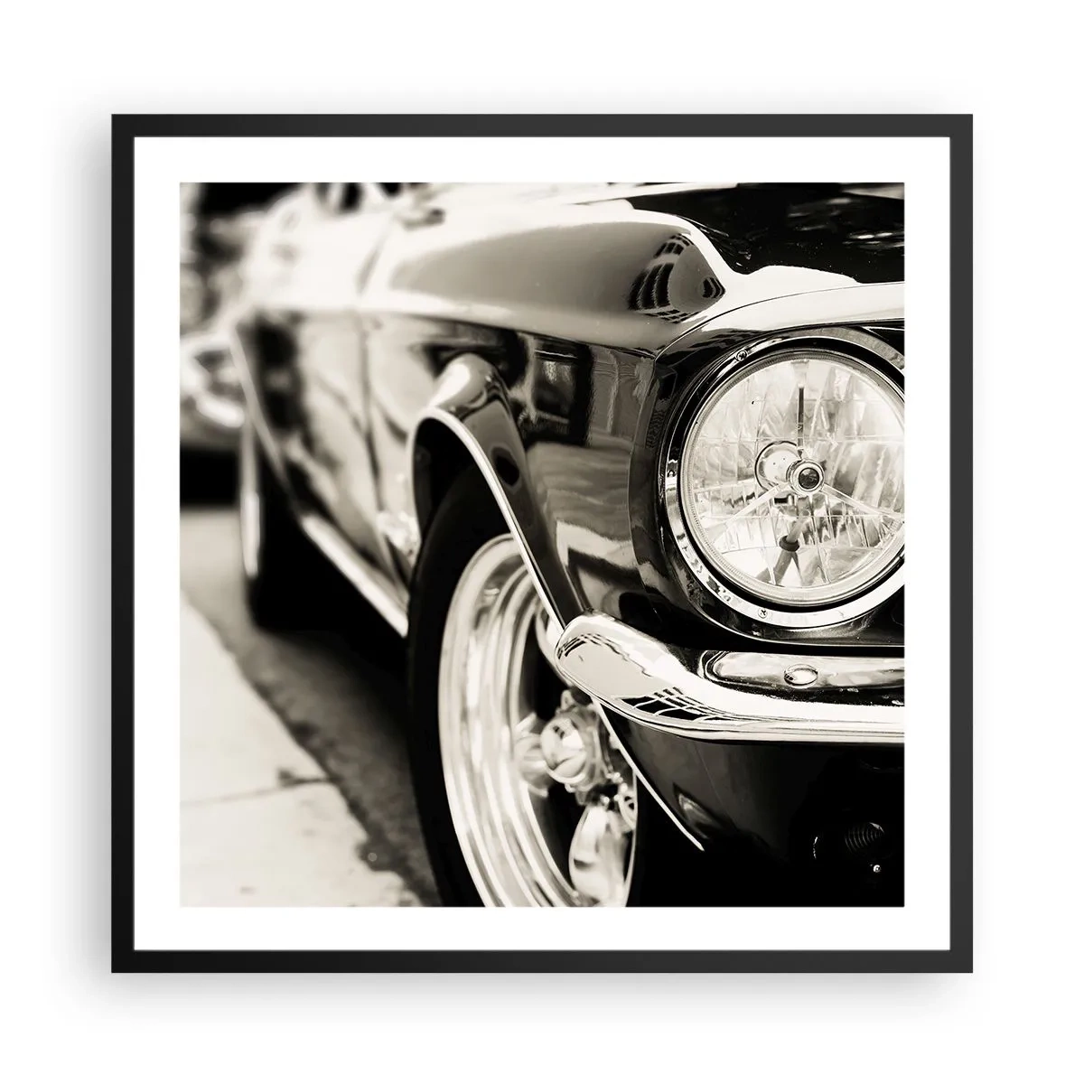 Pôster com moldura preta - Brilho permanente - 60x60 cm