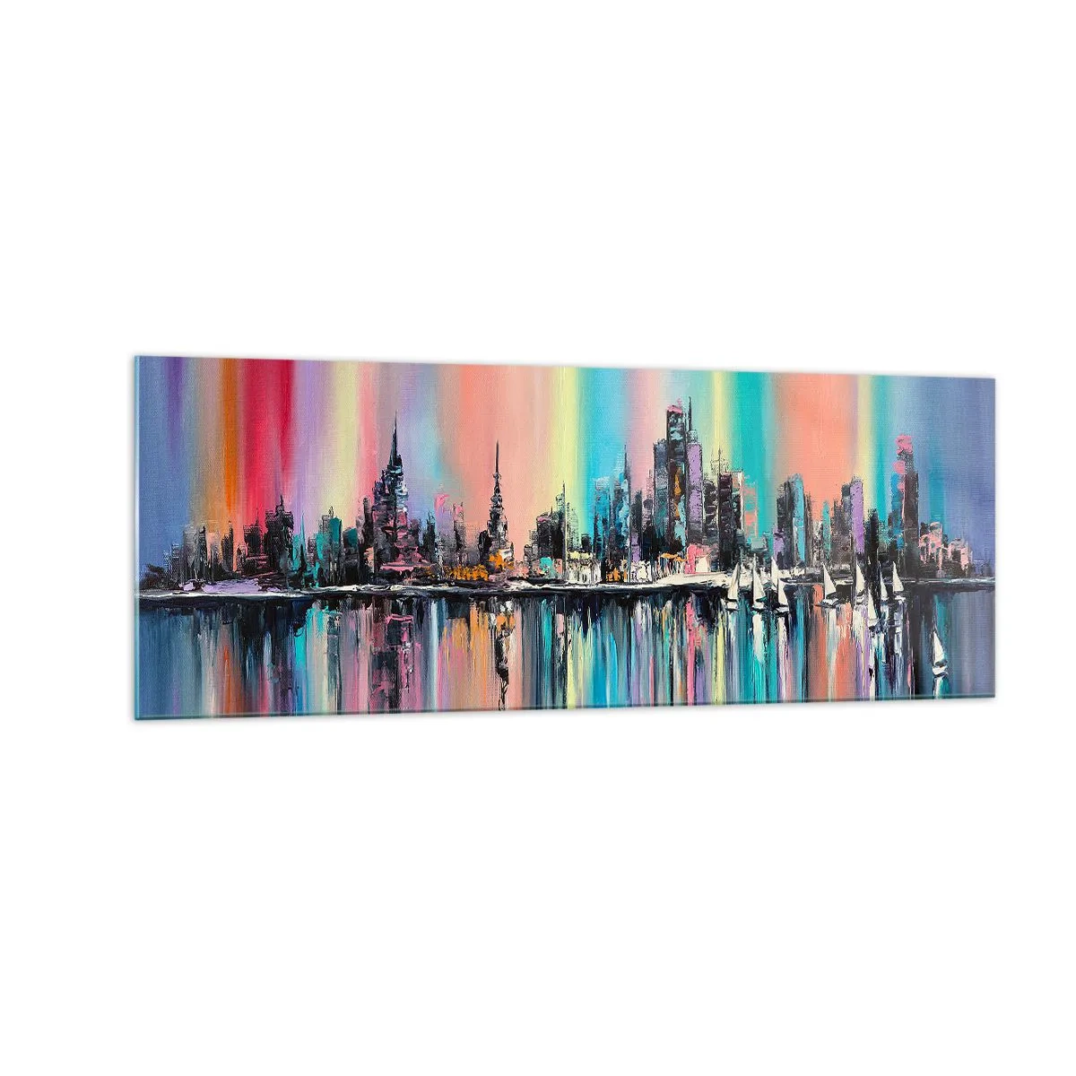 Quadro em vidro - Brilho da noite - 140x50 cm