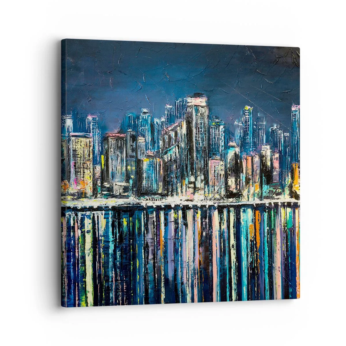 Quadro em tela - Cascata de luzes - 30x30 cm