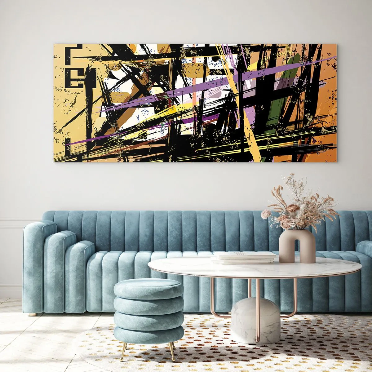 Quadro em vidro - Corte afiado - 160x50 cm