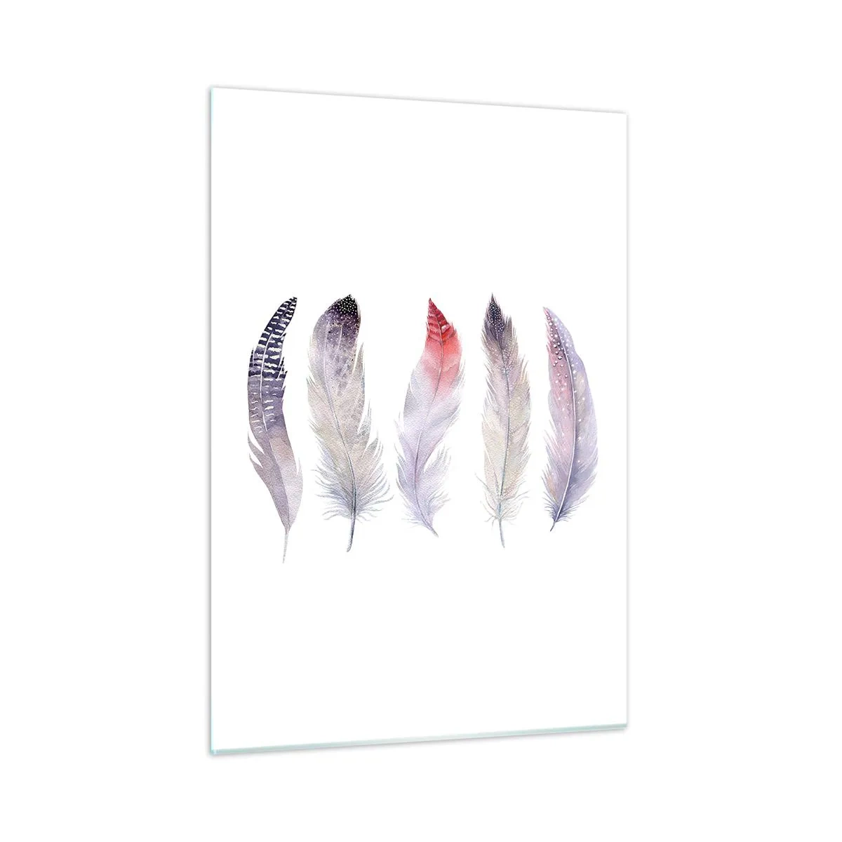 Quadro em vidro - Delicadas como uma névoa multicolorida - 50x70 cm