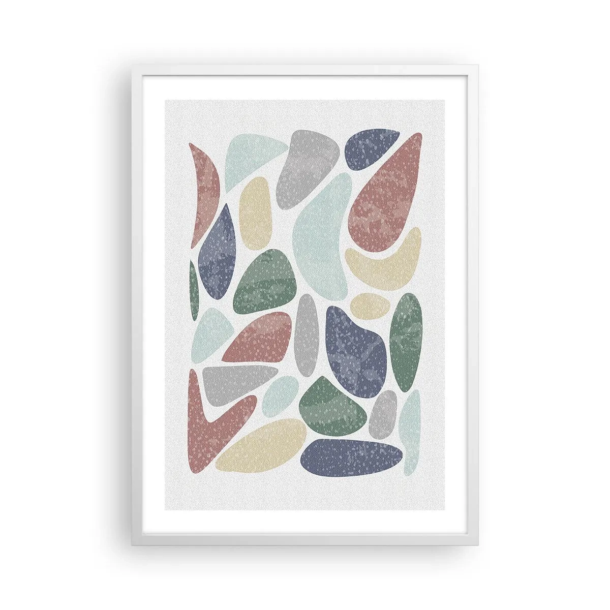 Pôster em moldura branca - Um mosaico de cores em pó - 50x70 cm