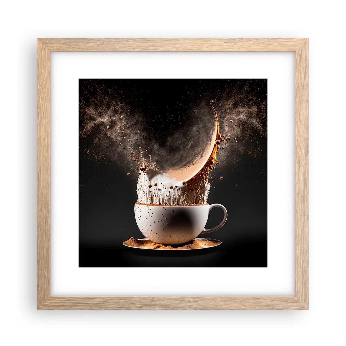 Pôster com moldura de carvalho claro - Uma explosão de sabor - 30x30 cm