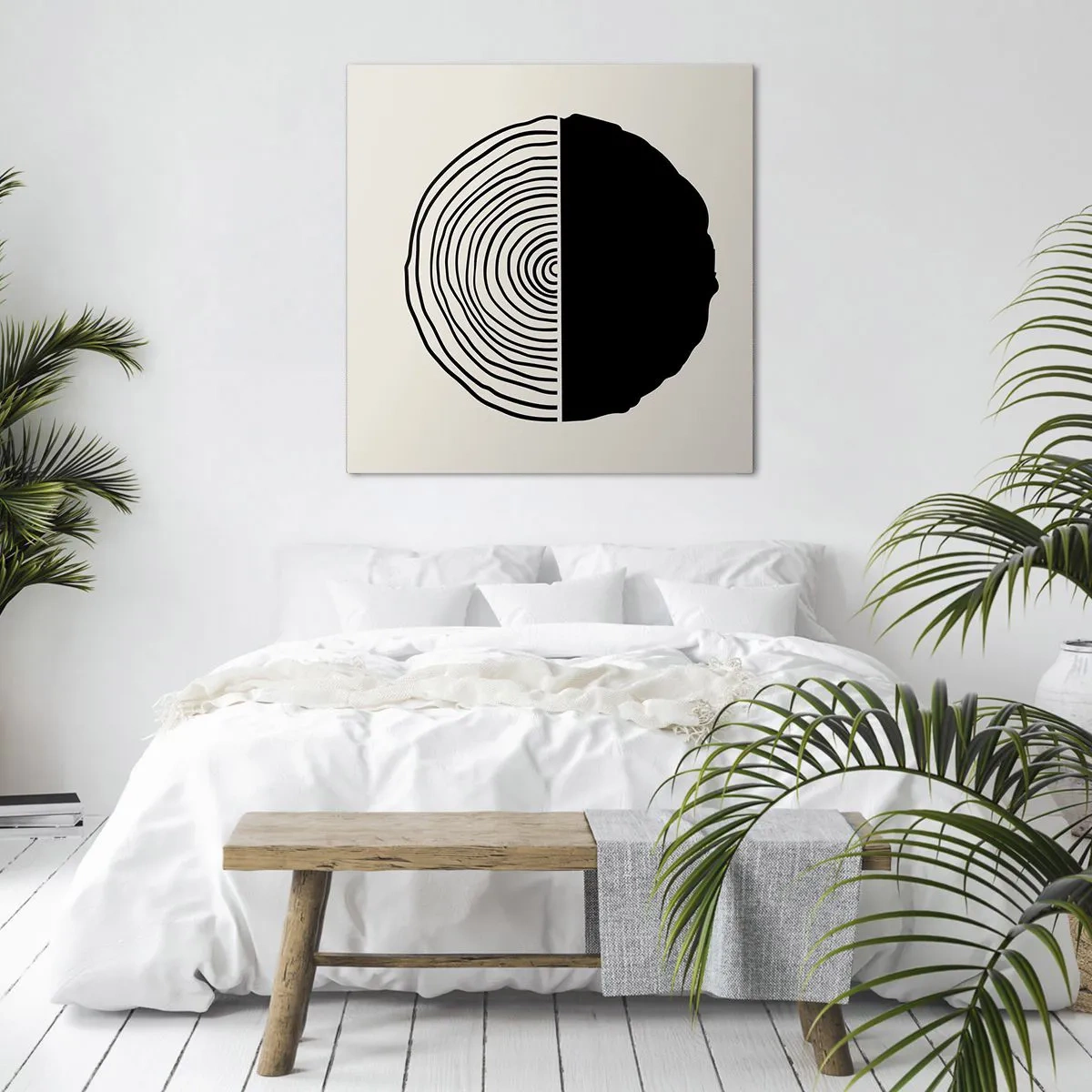 Quadro em tela - Meio a meio - 50x50 cm